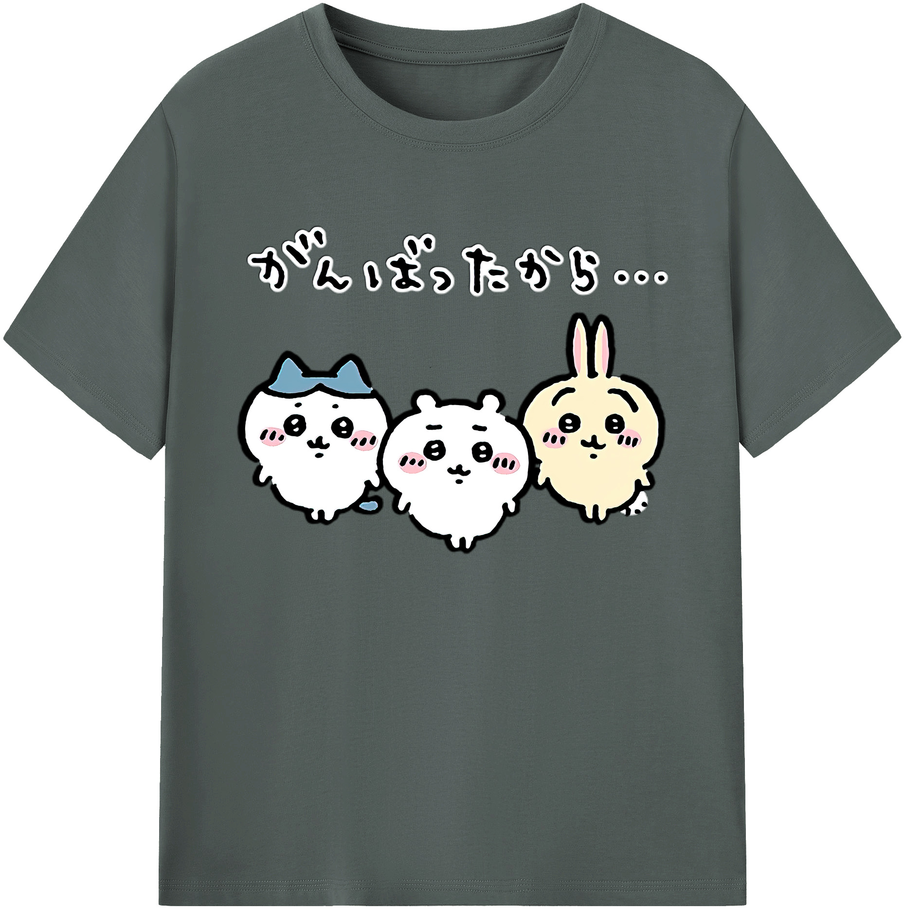 （画像用） ちいかわ ハチワレ Chii-kawa hachiware 綿100％ メンズ半袖Tシャツ｜肌触りやわらか＆通気性